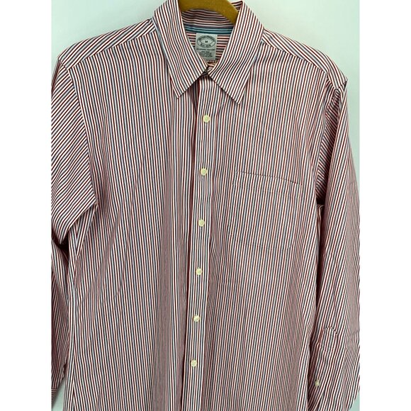 Brooks Brothers‎ Men's Red & White Striped The Original Polo Shirt Supima Cotton - Picture 4 of 6